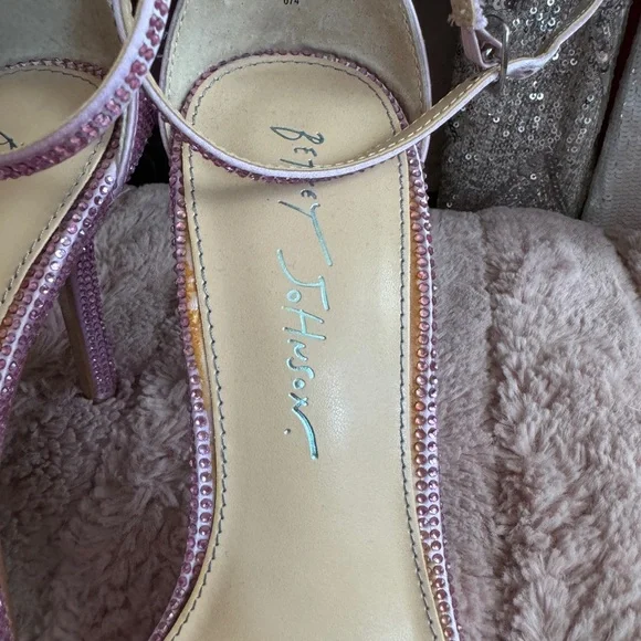 Pink Rhinestone Betsey Johnson Heels - Picture 4 of 11